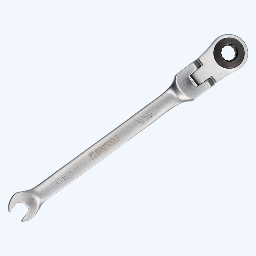 Ringratel-steeksleutel met kantelbare kop 6 mm Ringratel-steeksleutel met kantelbare kop 6 mm