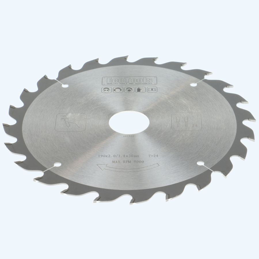 HM-zaagblad 190 x 30 mm T24 (1,4 / 2,0mm) Prof HM-zaagblad 190 x 30 mm T24 (1,4 / 2,0mm) Prof