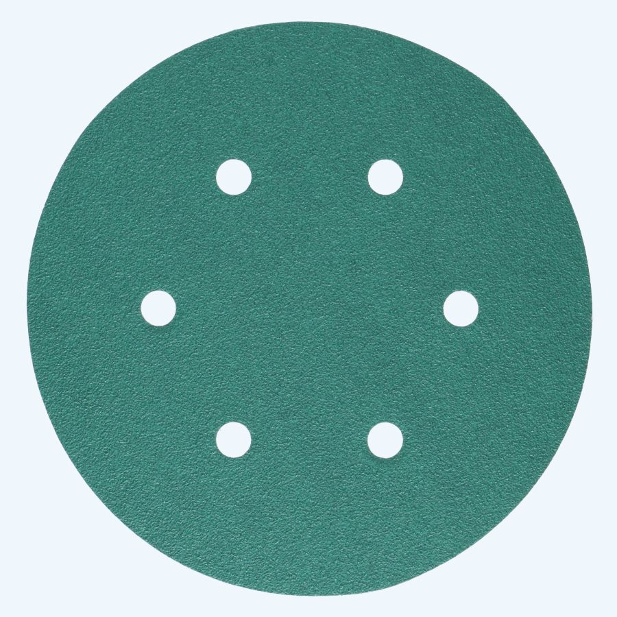 Topline schuurschijf klittenband 150 mm, 6 stofgaten K320 Topline schuurschijf klittenband 150 mm, 6 stofgaten K320