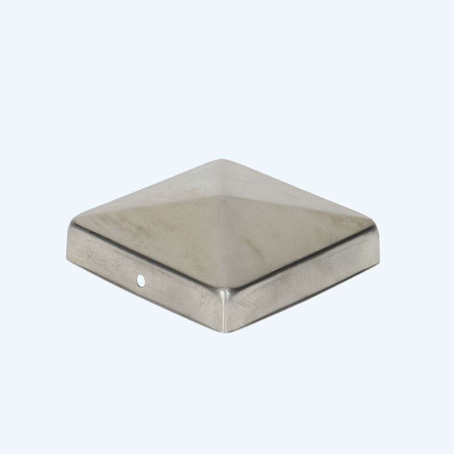 Paalornament RVS piramide 91 x 91 mm Paalornament RVS piramide 91 x 91 mm