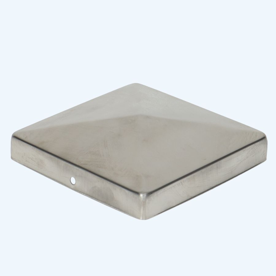 Paalornament RVS piramide 121 x 121 mm Paalornament RVS piramide 121 x 121 mm