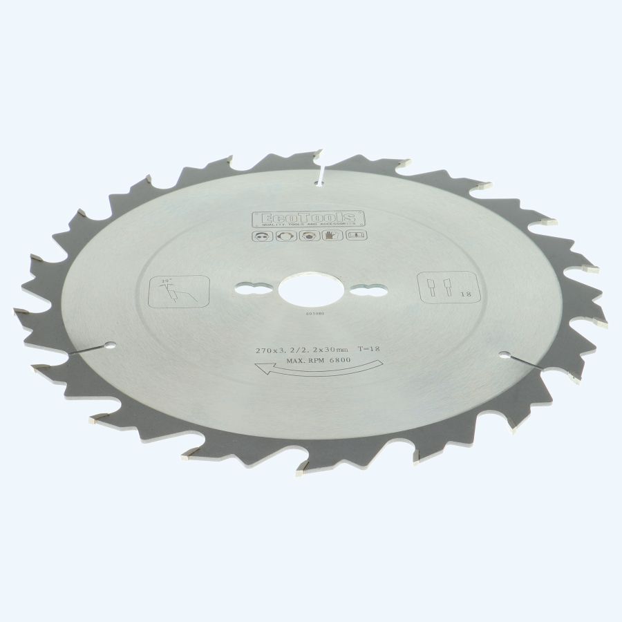 HM-Sägeblatt PROF 270 x 30 mm T=18 (Rückschlaghemmung) HM-Sägeblatt PROF 270 x 30 mm T=18 (Rückschlaghemmung)